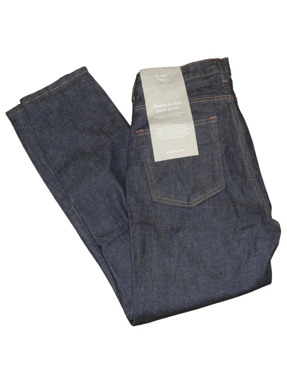 NWT Everlane Women's High Rise Ankle Skinny Leg Denim Blue Jeans Size 30
